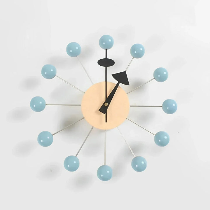 Variant image for Modern Sunburst Wall Clock - 32 cm Round Design with Silent Quartz Movement for Timeless Home Décor-4