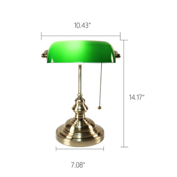 Industrial Glass Table Lamp with Retro Metal Base - Compact Bedside or Desk Lamp for Living Room Decor 6