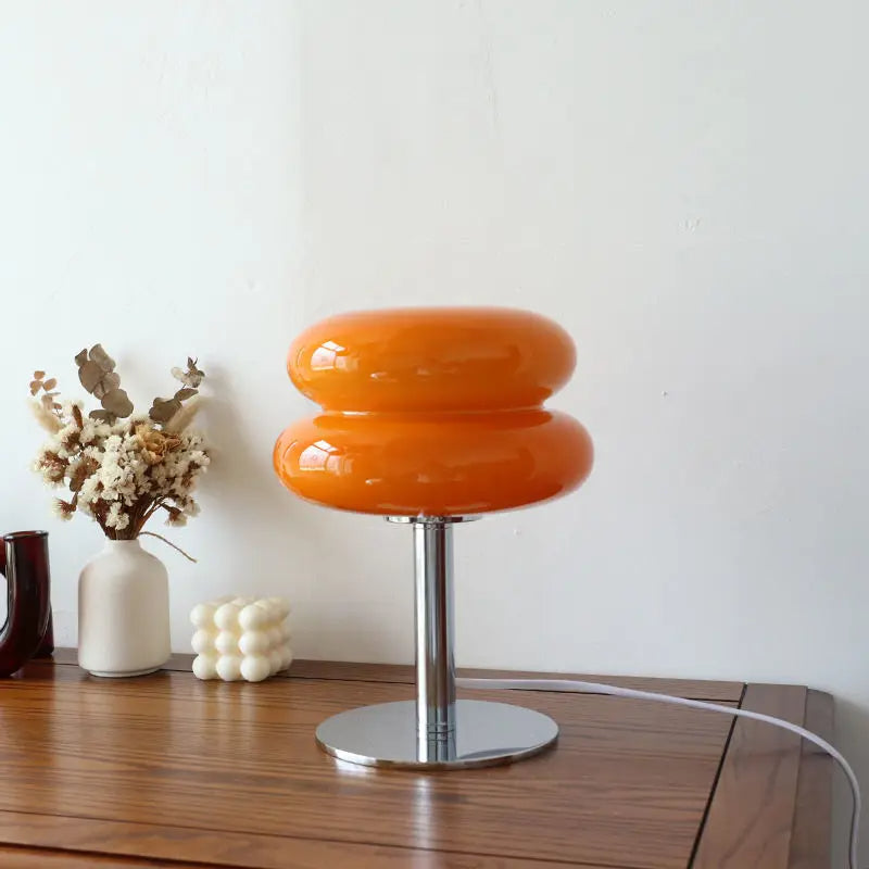 Italian Bauhaus Table Lamp - Cordless Wireless Design with Dimmable LED Light, 29.5 cm Height 0