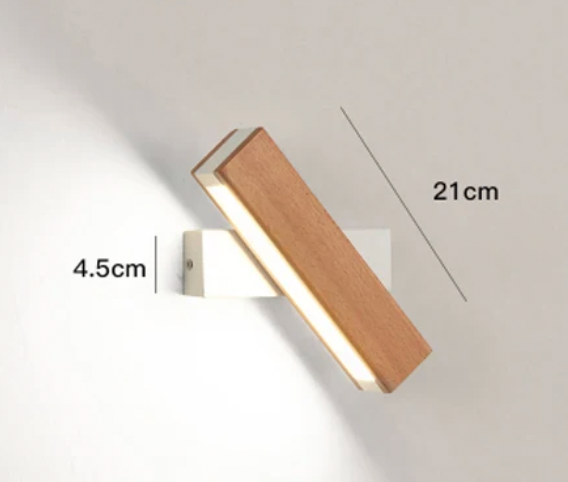 Rotating Wood LED Wall Light - detail view 4