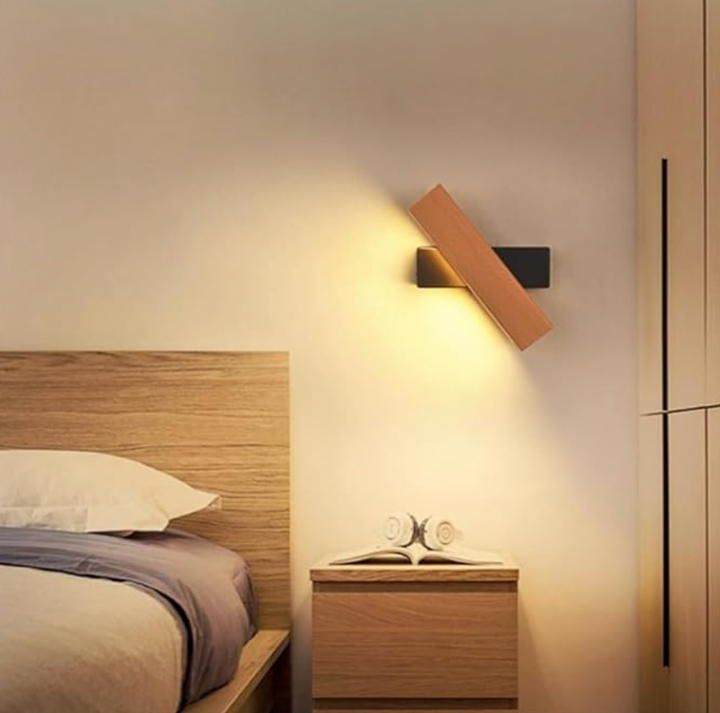Rotating Wood LED Wall Light - detail view 6