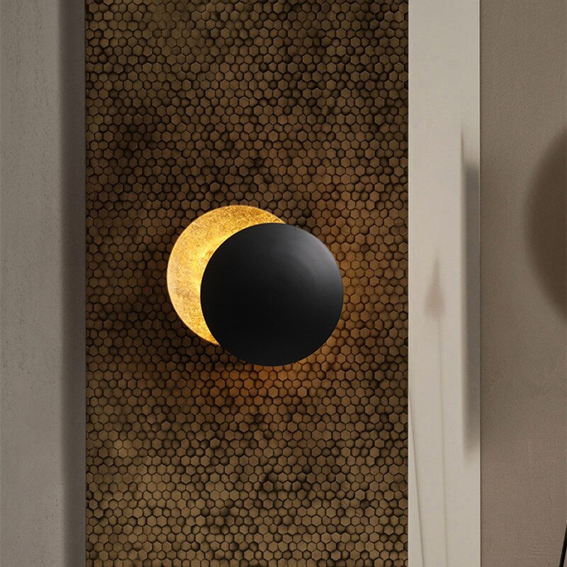 Lumi Solar Eclipse Wall Light - Rotating Discs, Warm LED Wall Lamp for Modern Home Decor 3
