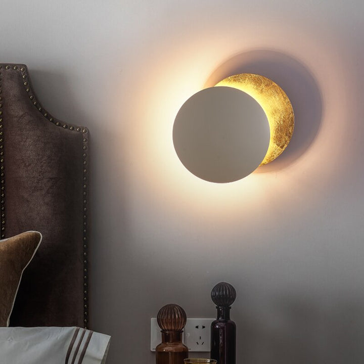 Lumi Solar Eclipse Wall Light - Rotating Discs, Warm LED Wall Lamp for Modern Home Decor 5