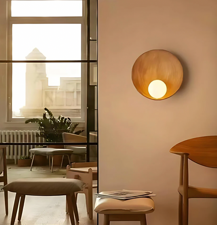 Minimalist Iron Resin Wall Light, 23 cm Diameter, Elegant Design for Living Room or Bathroom Wall Sconces, G4 Socket 2