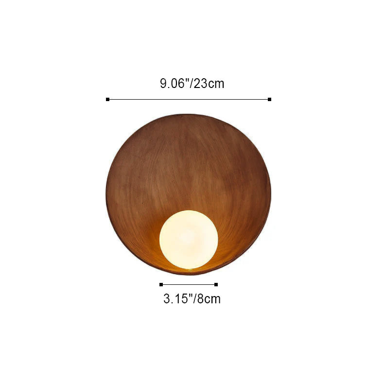 Minimalist Iron Resin Wall Light, 23 cm Diameter, Elegant Design for Living Room or Bathroom Wall Sconces, G4 Socket 4