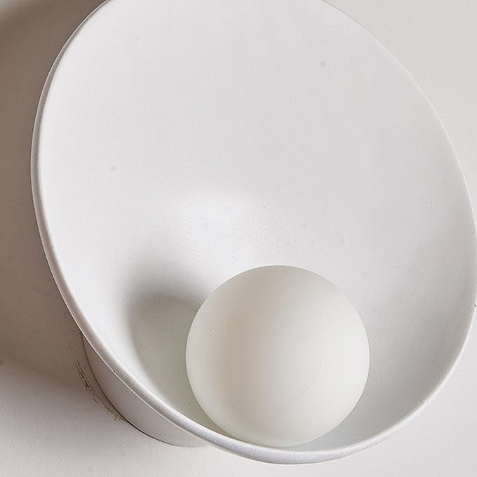 Minimalist Iron Resin Wall Light, 23 cm Diameter, Elegant Design for Living Room or Bathroom Wall Sconces, G4 Socket 8