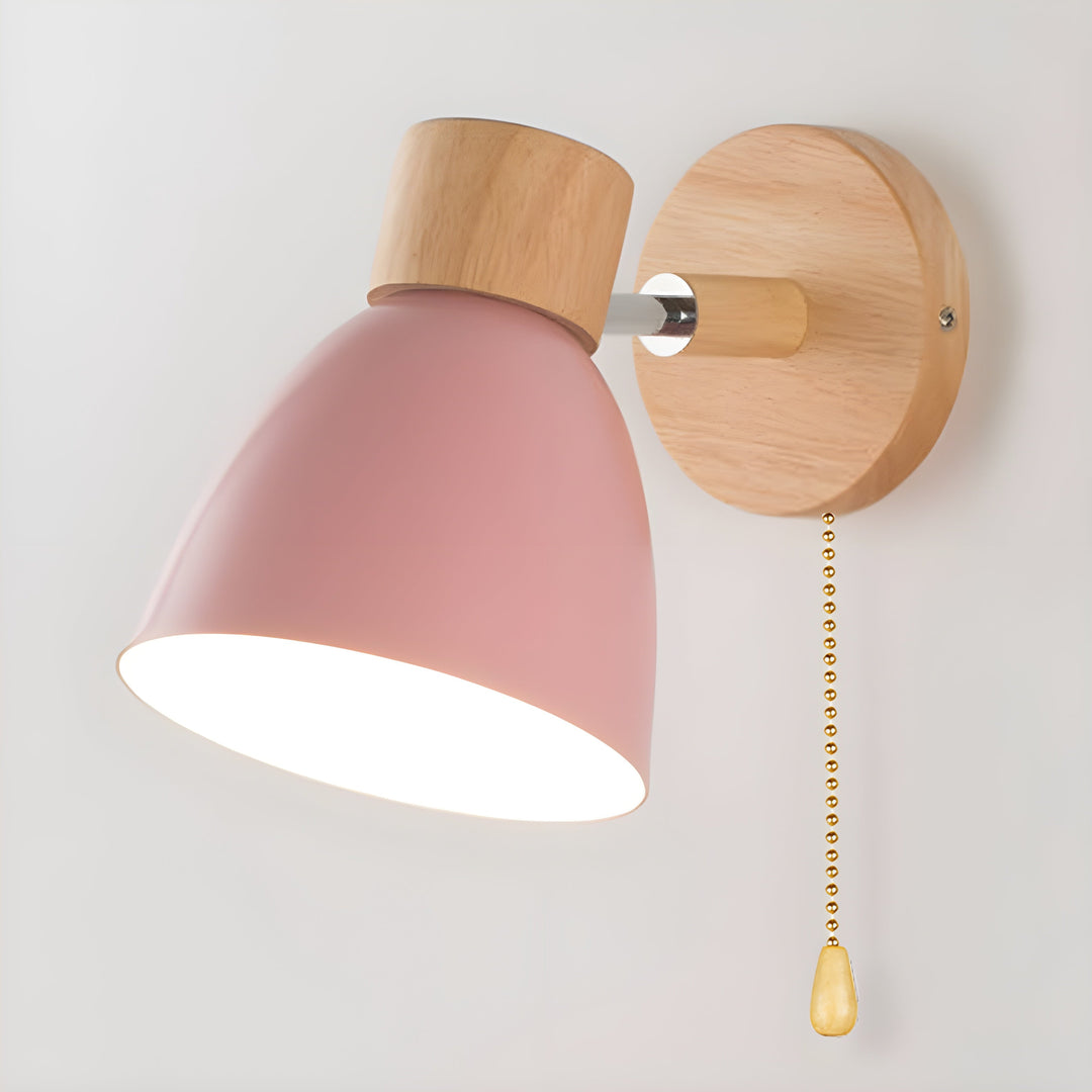 Variant image for Nordic Wooden Wall Lamp with Adjustable Head and Built-in Switch - Cozy Wall Lights for Indoor Ambiance-5