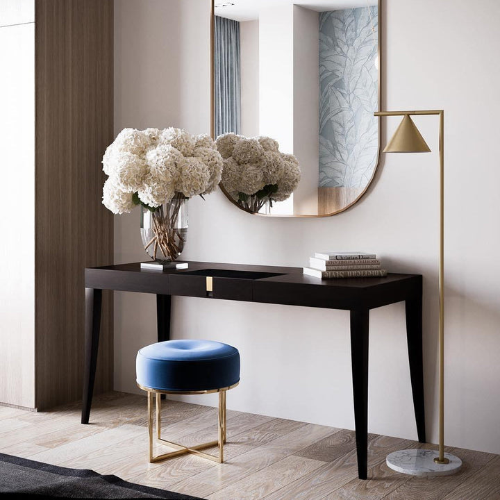 Modern Aluminium Floor Lamp with Marble Base and Adjustable LED Light for Living Room - 155cm Tall Standing Lamp 1