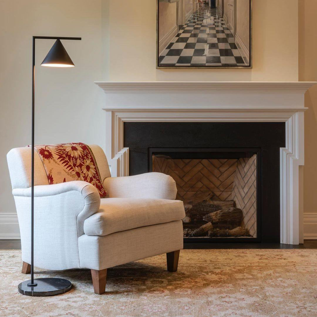 Modern Aluminium Floor Lamp with Marble Base and Adjustable LED Light for Living Room - 155cm Tall Standing Lamp 2