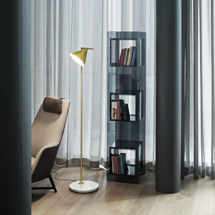 Modern Aluminium Floor Lamp with Marble Base and Adjustable LED Light for Living Room - 155cm Tall Standing Lamp 5