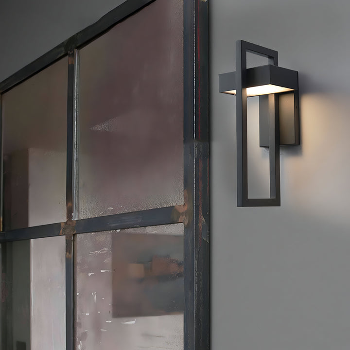 Modern Black Outdoor Wall Lantern - IP65 Weather Resistant Stainless Steel Exterior Wall Light 3