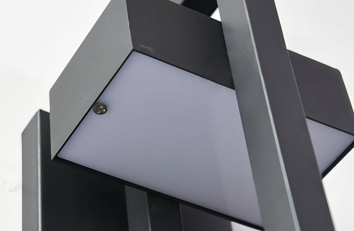 Modern Black Outdoor Wall Lantern - IP65 Weather Resistant Stainless Steel Exterior Wall Light 4