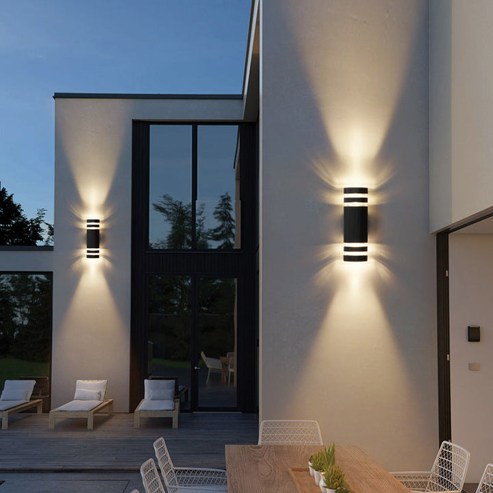 Modern Outdoor Wall Light, 2-Way Aluminium Lantern for Garden & Patio, E27 Base, Weather-Resistant Exterior Lighting 1