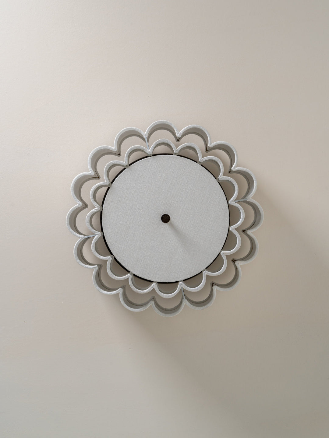 Natural Linen Flush Pendant Light with Scalloped Design - Elegant Bronze Ceiling Light Fixture for Kitchen Pendant Lighting 4