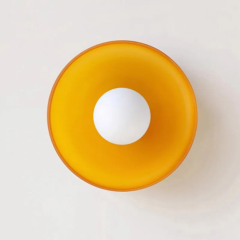 Scandinavian Flush Mount Ceiling Light - Energy-Efficient Glass Design for Modern Spaces-1