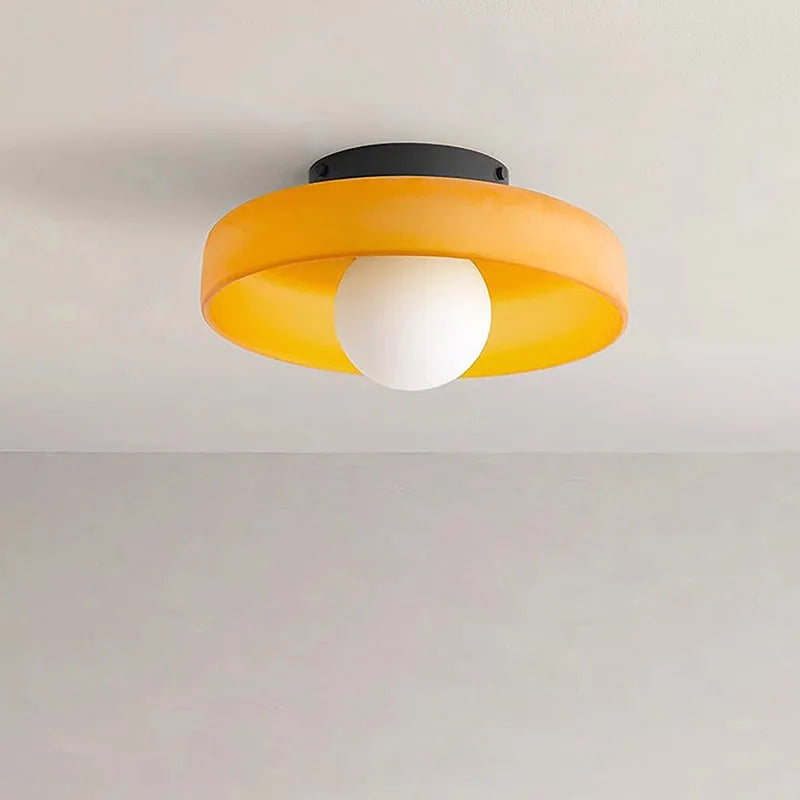 Scandinavian Flush Mount Ceiling Light - Energy-Efficient Glass Design for Modern Spaces-2