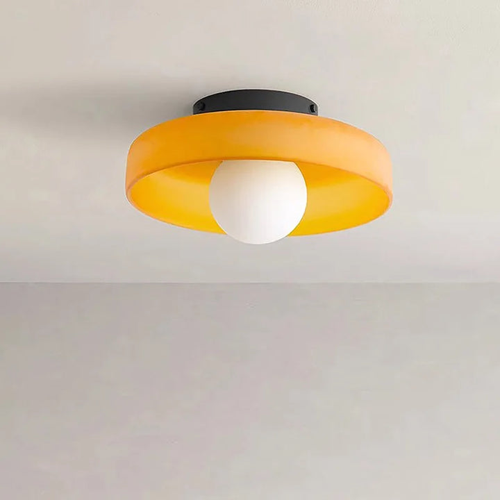 Scandinavian Flush Mount Ceiling Light - Energy-Efficient Glass Design for Modern Spaces-2