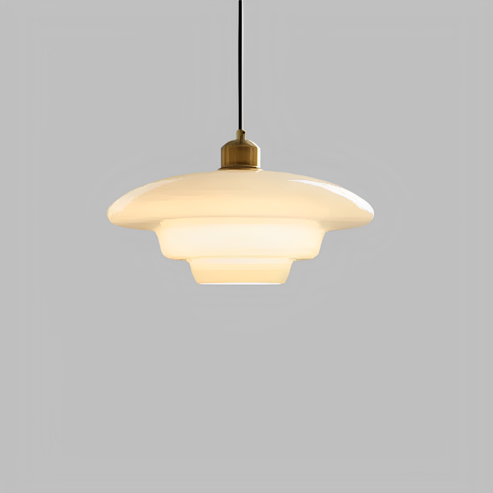Variant image for Scandinavian Pendant Light with Milk Glass Shade - Elegant Hanging Light for Kitchen and Dining Room Illumination-3