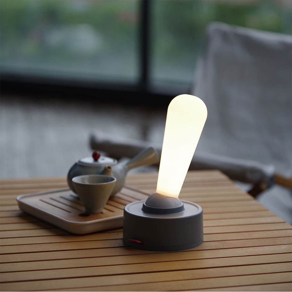 Retro Rechargeable LED Table Lamp - Touch Control, Two Brightness Levels, Cordless Design for Bedside or Outdoor Use-2