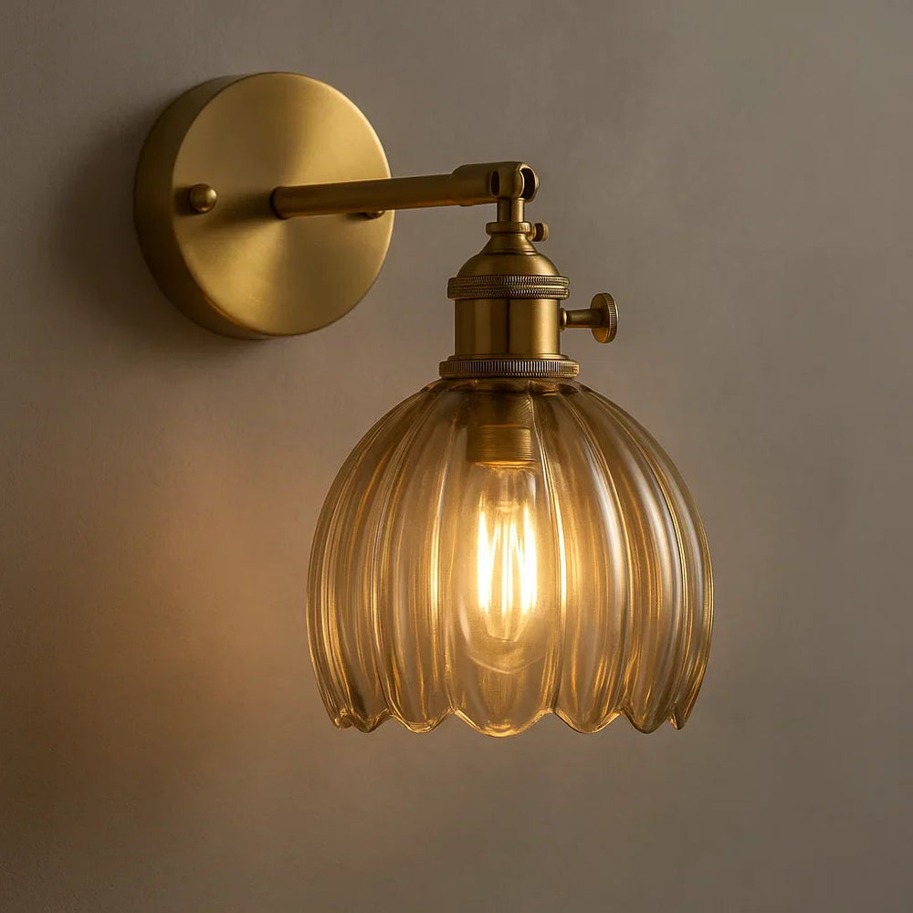 Retro Brass Wall Sconce - detail view 1
