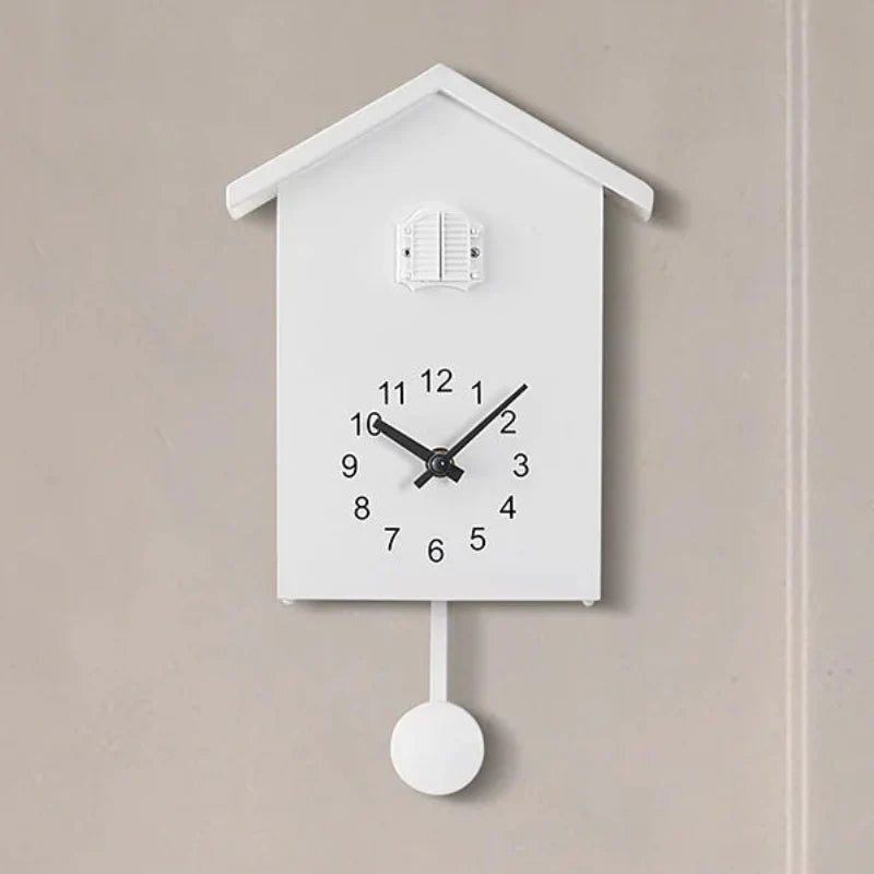 Variant image for Modern Cuckoo Wall Clock with Adjustable Volume - Elegant Design in Blue, Green, White for Contemporary Home Decor-3