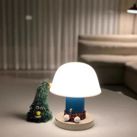 Mushroom-Shaped Dimmable LED Table Lamp - Wireless Battery Operated Bedside Lamp for Living Room and Bedroom Decor-3