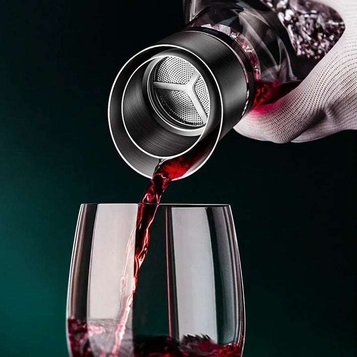 Lead-Free Crystal Iceberg Decanter for Red Wine - 1500ml Elegant Wine Decanter for Optimal Aeration and Serving-4