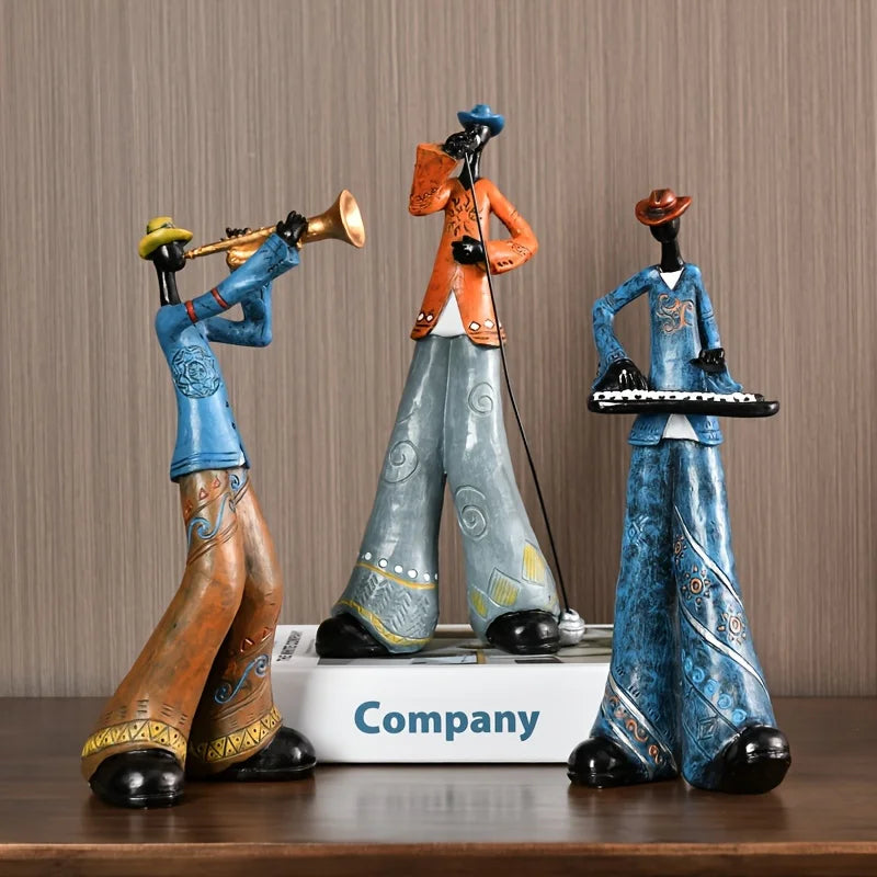 Vintage Jazz Band Figurine - Detailed Resin Music Statue for Collectors and Decor-3