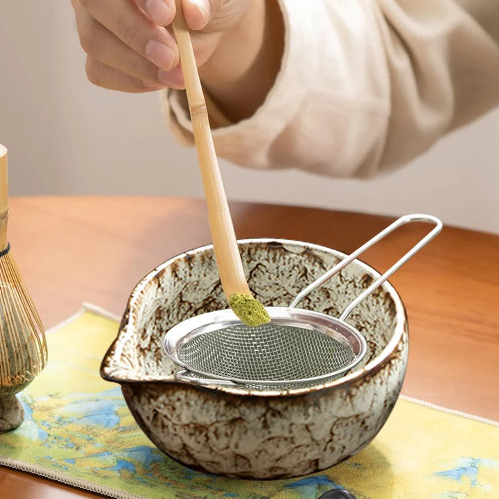 6-Part Japanese Matcha Tea Set with Bamboo Whisk, Bowl, and Spoon for Authentic Tea Preparation-5