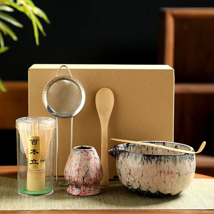 Variant image for 6-Part Japanese Matcha Tea Set with Bamboo Whisk, Bowl, and Spoon for Authentic Tea Preparation-5