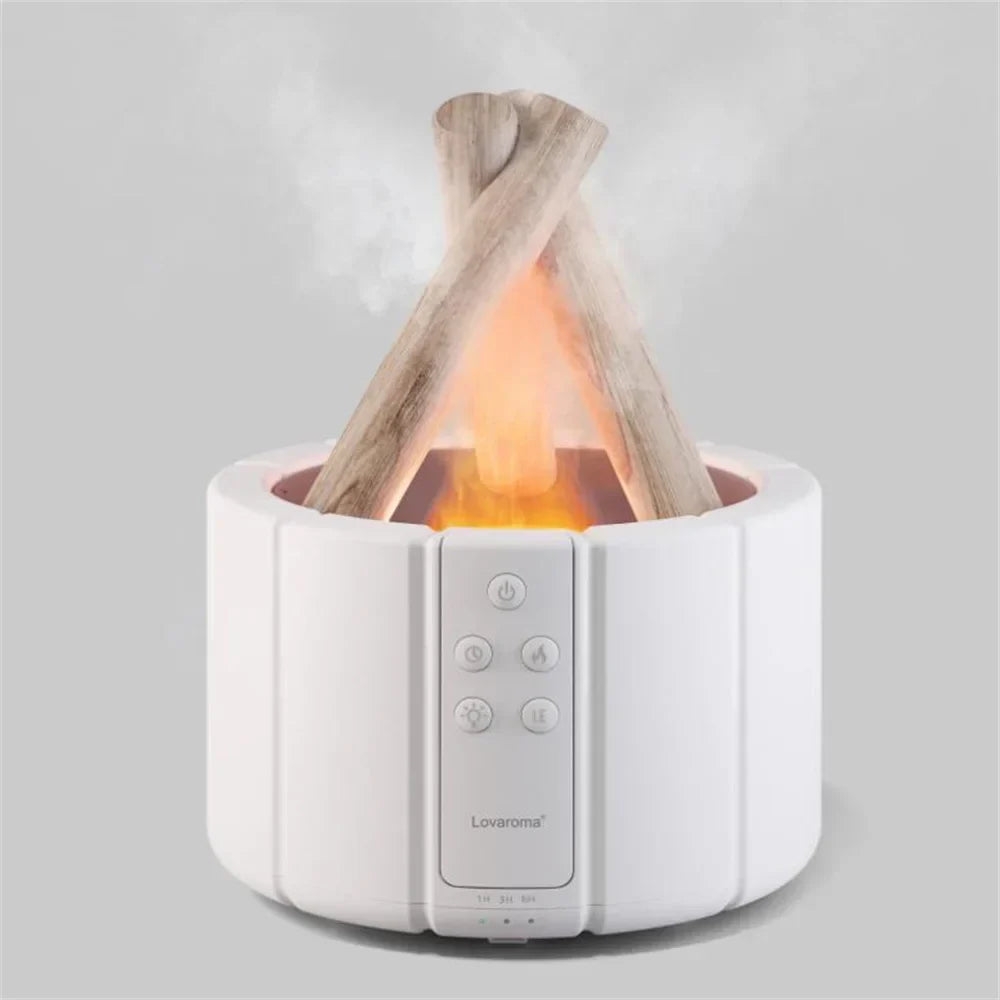 Multifunctional Table Lamp with Flame Effect, Humidifier, and Aroma Diffuser - Perfect for Bedroom and Living Room Use-1
