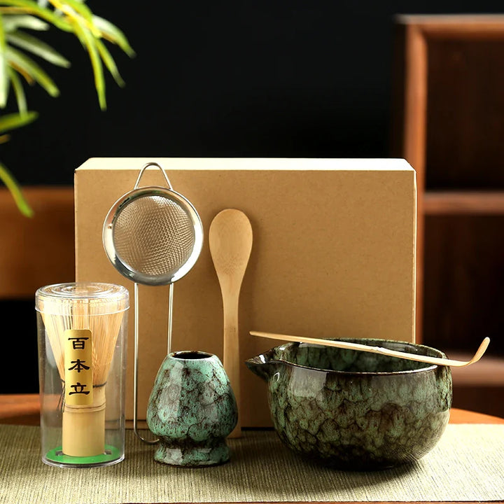 Variant image for 6-Part Japanese Matcha Tea Set with Bamboo Whisk, Bowl, and Spoon for Authentic Tea Preparation-2
