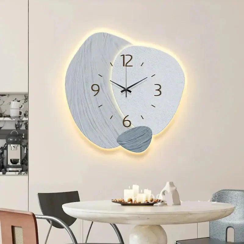 Variant image for Modern Oval Wall Clock - Silent Movement, 30cm Decorative Kitchen Clock for Contemporary Home Décor-6