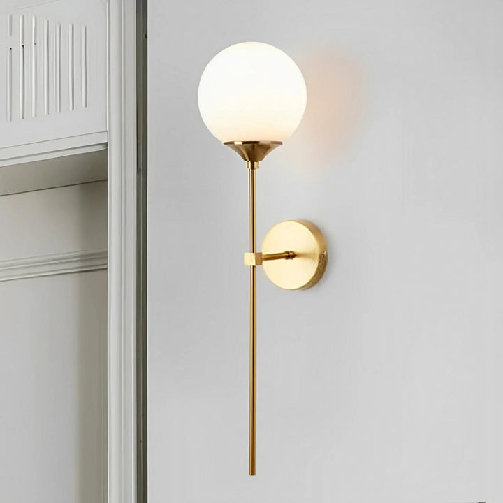 Variant image for Modern Nordic LED Wall Lamp with Stained Glass Shade - Elegant Wall Sconce Lighting for Bathroom and Living Room-2