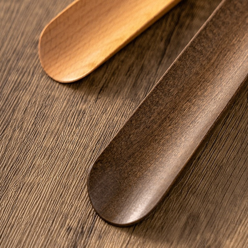 Wooden Long Handle Shoehorn - 50cm Durable Magnetic Shoe Spoon for Easy Shoe Access-3