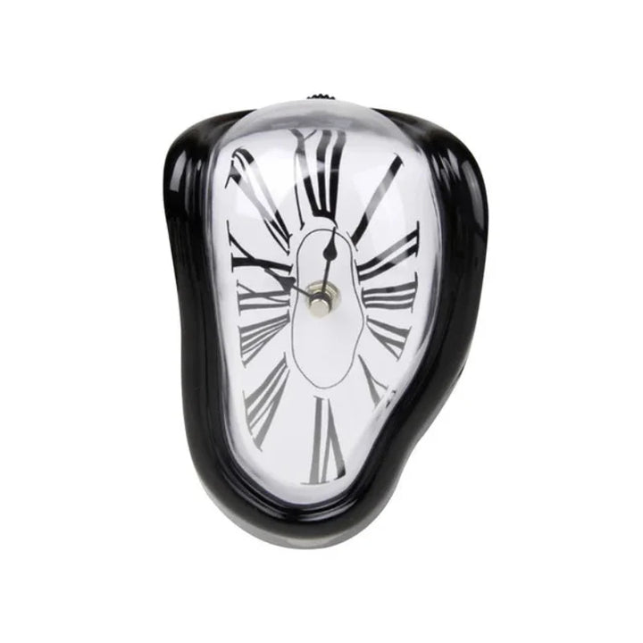 Variant image for Surreal Melting Wall Clock with Digital Display - Unique Art Design in Gold, Silver, White, and Black-3