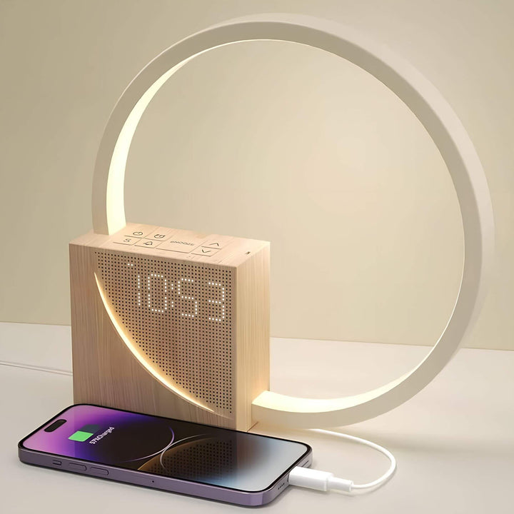 Natural Sunrise Alarm Clock with Dimmable Light and Smartphone Charging Station - Best Wake Up Light for Gentle Mornings-1