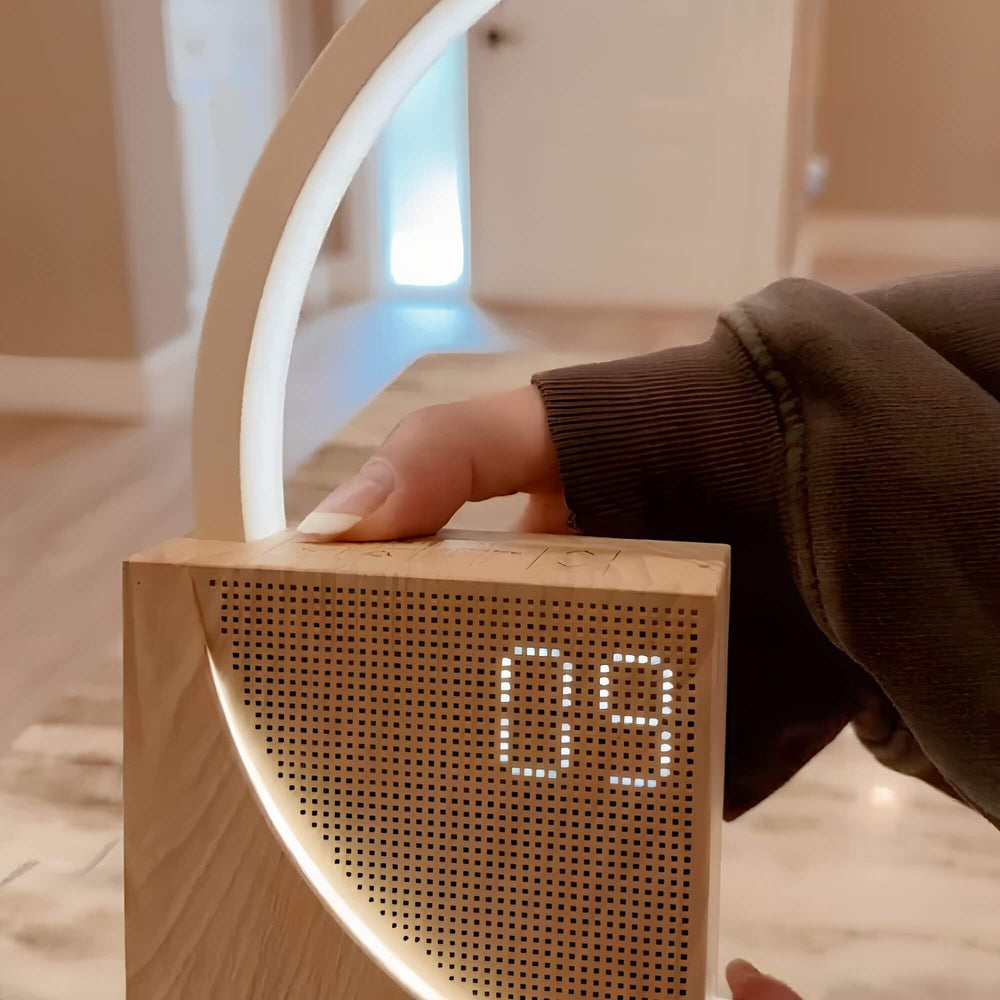 Natural Sunrise Alarm Clock with Dimmable Light and Smartphone Charging Station - Best Wake Up Light for Gentle Mornings-2