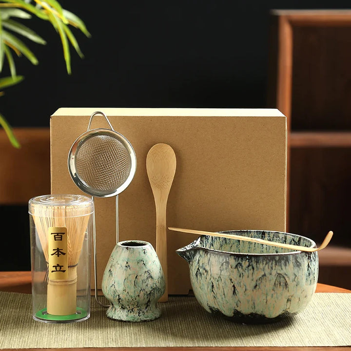 Variant image for 6-Part Japanese Matcha Tea Set with Bamboo Whisk, Bowl, and Spoon for Authentic Tea Preparation-4