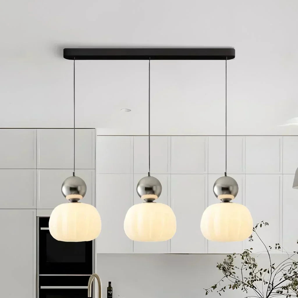 Variant image for Art Deco Black Pendant Light - Elegant Hanging Lamp for Dining and Living Rooms, Metal and Plastic Design-8