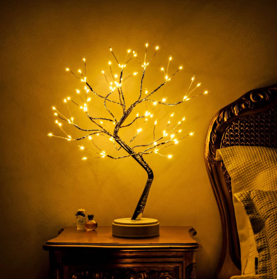 Twilight Tree Light Table Lamp with Remote Control - Customizable LED Decorative Lamp for Home Ambiance-2