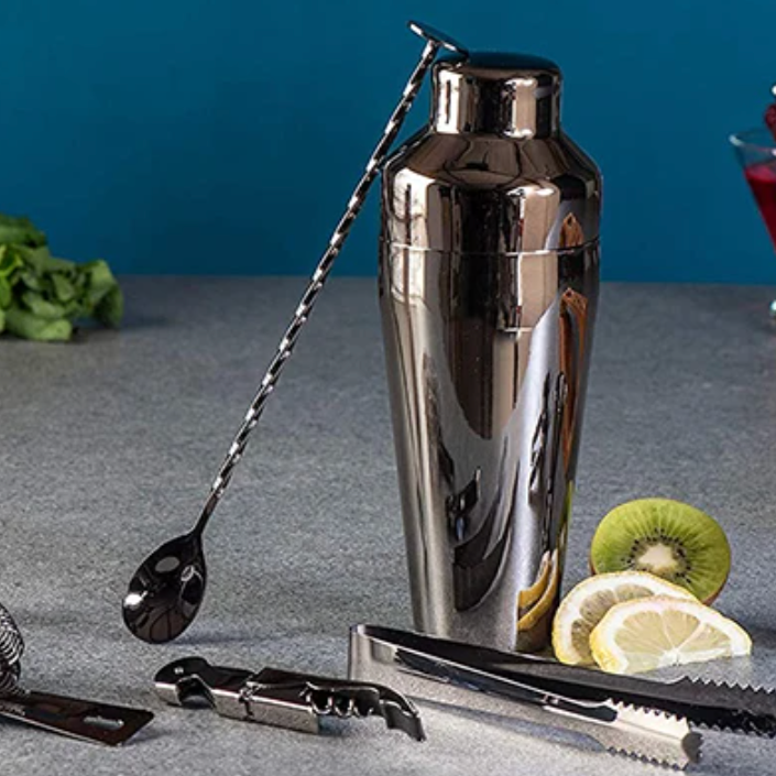 Luxury Metallic Cocktail Set - 10-Piece Cocktail Making Kit with Shaker and Essential Bar Tools-3