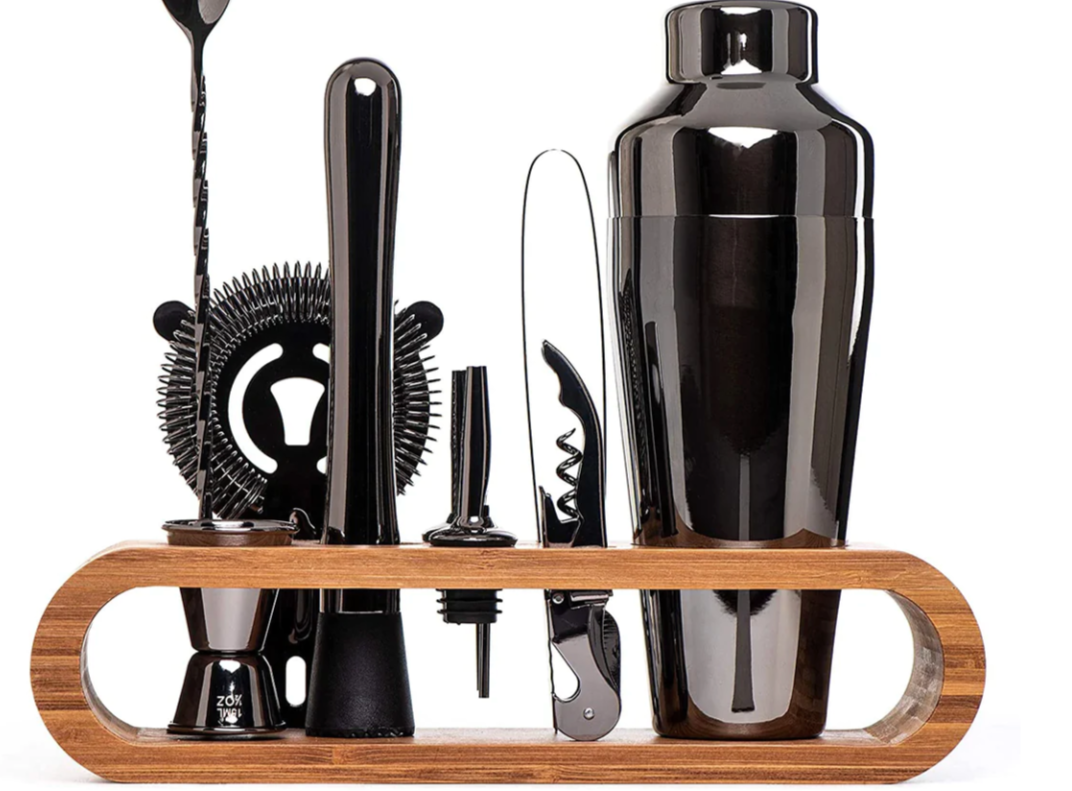 Luxury Metallic Cocktail Set - 10-Piece Cocktail Making Kit with Shaker and Essential Bar Tools-6