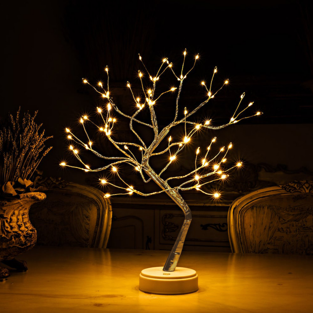 Twilight Tree Light Table Lamp with Remote Control - Customizable LED Decorative Lamp for Home Ambiance-3
