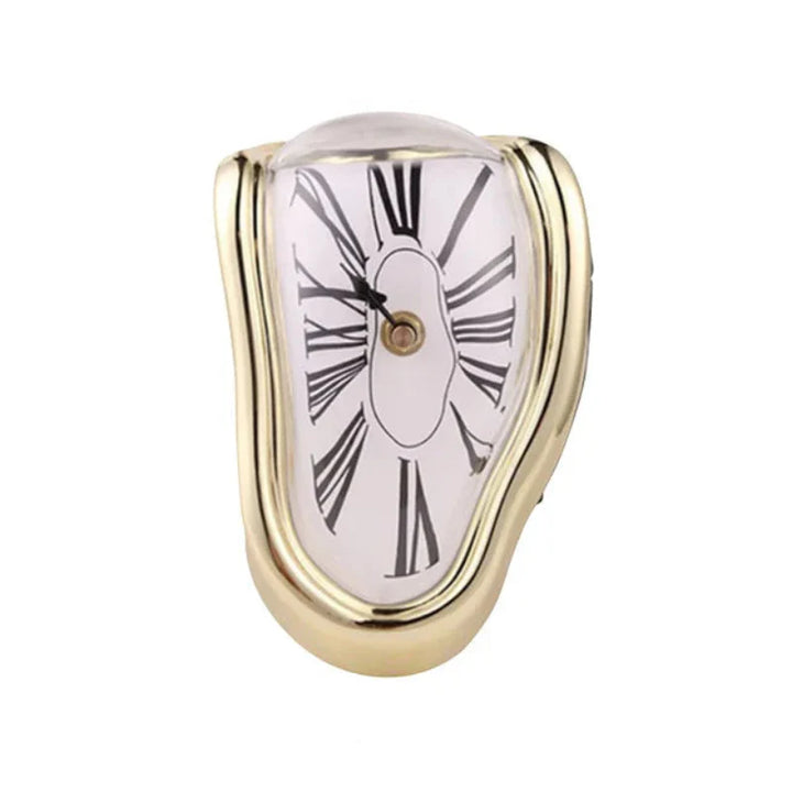 Variant image for Surreal Melting Wall Clock with Digital Display - Unique Art Design in Gold, Silver, White, and Black-2