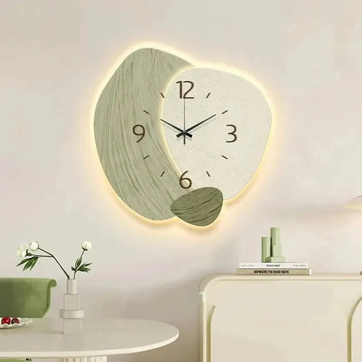 Variant image for Modern Oval Wall Clock - Silent Movement, 30cm Decorative Kitchen Clock for Contemporary Home Décor-4