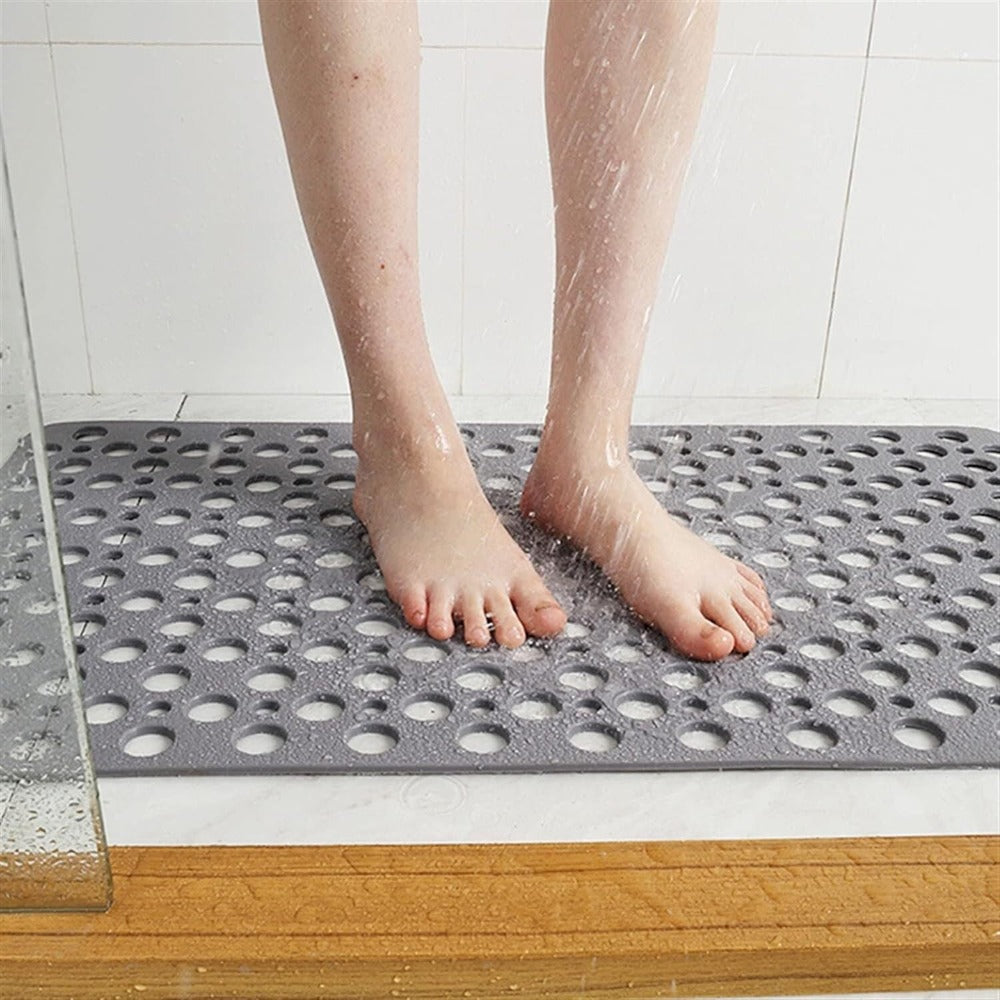 Antibacterial Non-Slip Shower Mat with Suction Cups for Safety and Comfort-2