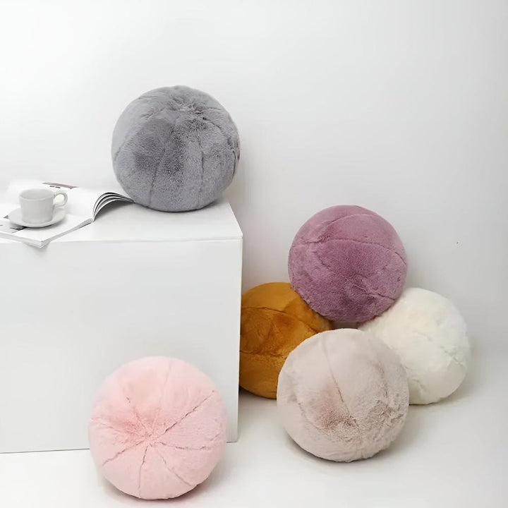 Plush Spherical Pillow - 30 cm Soft Cushion for Sofas and Beds-3