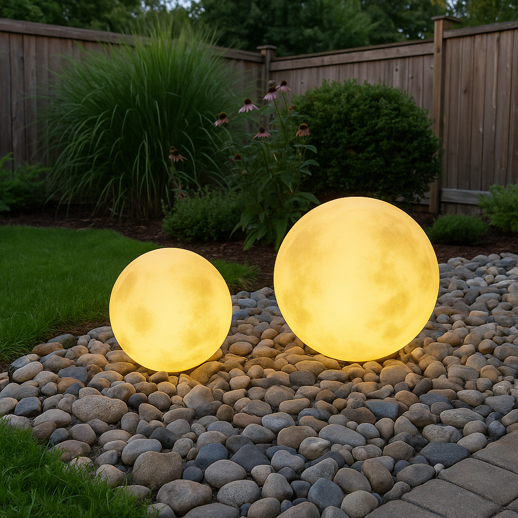 Solar Powered Moon Lamp for Garden - Eco-Friendly LED Outdoor Lighting 0