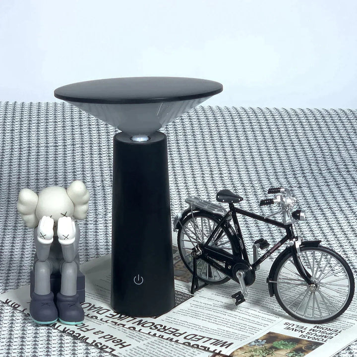 Wireless LED Table Lamp - Rechargeable Battery Operated Cordless Bedside Lamp with Remote Control and Dimmable Light-3